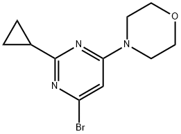 4-Bromo-2-cyclopropyl-6-(morpholino)pyrimidine Structure