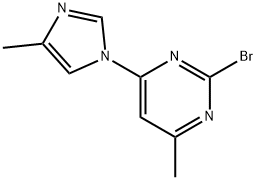 2-Bromo-4-(4-methyl-1H-imidazol-1-yl)-6-methylpyrimidine 구조식 이미지
