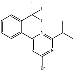 4-Bromo-2-(iso-propyl)-6-(2-trifluoromethylphenyl)-pyrimidine Structure