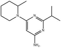 4-Amino-2-(iso-propyl)-6-(2-methylpiperidin-1-yl)-pyrimidine Structure