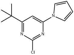 2-chloro-4-(1H-pyrrol-1-yl)-6-(tert-butyl)pyrimidine 구조식 이미지