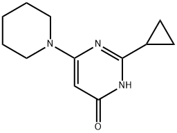 4-Hydroxy-2-cyclopropyl-6-(piperidino)pyrimidine 구조식 이미지