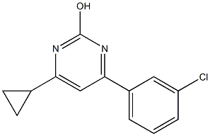 2-hydroxy-4-(3-chlorophenyl)-6-cyclopropylpyrimidine 구조식 이미지