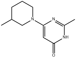 4-hydroxy-2-methyl-6-(3-methylpiperidin-1-yl)pyrimidine 구조식 이미지