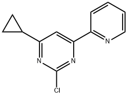 2-chloro-4-(pyridin-2-yl)-6-cyclopropylpyrimidine Structure