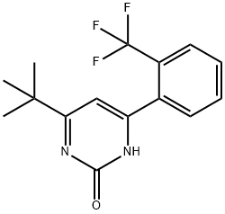 2-Hydroxy-4-(2-trifluoromethylphenyl)-6-(tert-butyl)pyrimidine Structure