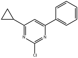 2-chloro-4-phenyl-6-cyclopropylpyrimidine Structure