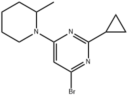 4-Bromo-2-cyclopropyl-6-(2-methylpiperidin-1-yl)pyrimidine 구조식 이미지