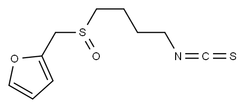 2-(((4-isothiocyanatobutyl)sulfinyl)methyl)furan 구조식 이미지