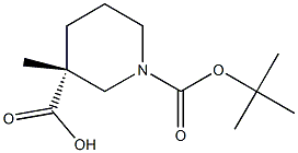 (R)-1-(tert-butoxycarbonyl)-3-methylpiperidine-3-carboxylic acid Structure