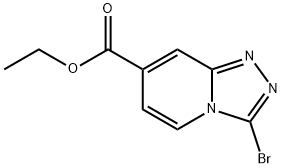 3-Bromo-[1,2,4]triazolo[4,3-a]pyridine-7-carboxylic acid ethyl ester 구조식 이미지