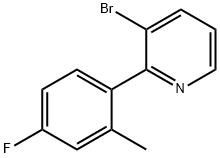 3-Bromo-2-(4-fluoro-2-methylphenyl)pyridine Structure