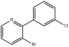 3-Bromo-2-(3-chlorophenyl)pyridine 구조식 이미지