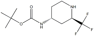 tert-butyl ((2R,4R)-2-(trifluoromethyl)piperidin-4-yl)carbamate Structure