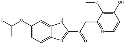 4-Pyridinol, 2-[[[6-(difluoromethoxy)-1H-benzimidazol-2-yl]sulfinyl]methyl]-3-methoxy- Structure