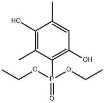 Diethyl 3,6-dihydroxy-2,4-dimethylphenyl phosphonate Structure