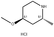 (2R,4S)-4-methoxy-2-methylpiperidine hydrochloride Structure