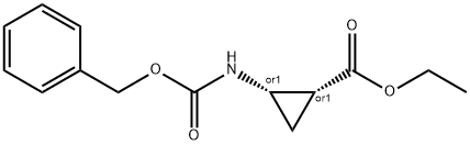 cis-2-Benzyloxycarbonylamino-cyclopropanecarboxylic acid ethyl ester Structure