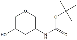 tert-butyl (5-hydroxytetrahydro-2H-pyran-3-yl)carbamate 구조식 이미지