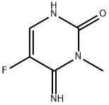 2(1H)-Pyrimidinone, 5-fluoro-3,6-dihydro-6-imino-1-methyl- Structure