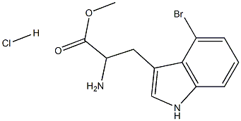 methyl 2-amino-3-(4-bromo-1H-indol-3-yl)propanoate hydrochloride 구조식 이미지