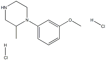 1-(3-methoxyphenyl)-2-methylpiperazine dihydrochloride 구조식 이미지