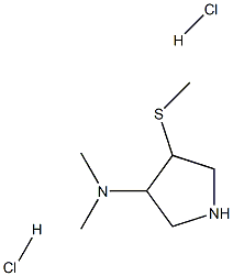 N,N-dimethyl-4-(methylsulfanyl)pyrrolidin-3-amine dihydrochloride Structure