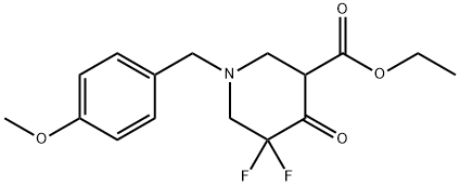 ethyl 5,5-difluoro-1-(4-methoxybenzyl)-4-oxopiperidine-3-carboxylate Structure