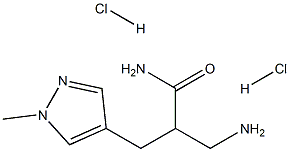 3-amino-2-[(1-methyl-1H-pyrazol-4-yl)methyl]propanamide dihydrochloride 구조식 이미지