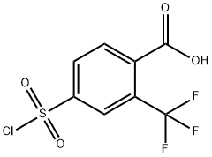 4-(chlorosulfonyl)-2-(trifluoromethyl)benzoic acid 구조식 이미지