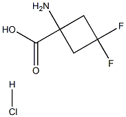 1-amino-3,3-difluorocyclobutane-1-carboxylic acid hydrochloride 구조식 이미지