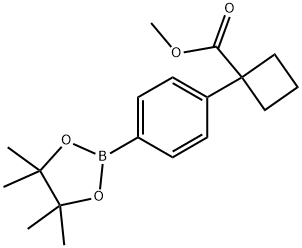 methyl 1-[4-(4,4,5,5-tetramethyl-1,3,2-dioxaborolan-2-yl)phenyl]cyclobutane-1-carboxylate 구조식 이미지