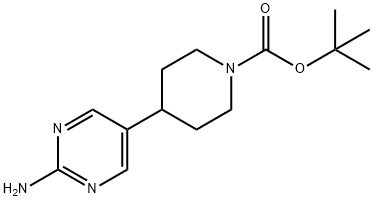 tert-butyl 4-(2-aminopyrimidin-5-yl)piperidine-1-carboxylate Structure