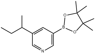 3-(sec-butyl)-5-(4,4,5,5-tetramethyl-1,3,2-dioxaborolan-2-yl)pyridine Structure