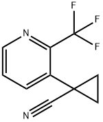 1-[2-(Trifluoromethyl)-3-pyridyl]cyclopropanecarbonitrile Structure