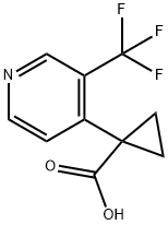 1-[3-(Trifluoromethyl)-4-pyridyl]cyclopropanecarboxylic acid 구조식 이미지