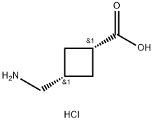 cis-(1s,3s)-3-(aminomethyl)cyclobutane-1-carboxylic acid hydrochloride 구조식 이미지