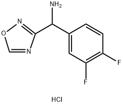 (3,4-difluorophenyl)(1,2,4-oxadiazol-3-yl)methanamine hydrochloride Structure