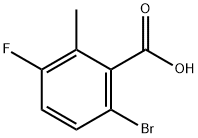 6-BROMO-3-FLUORO-2-METHYL-BENZOIC ACID 구조식 이미지