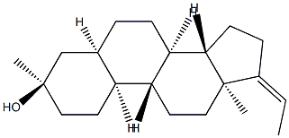 (3R,5R,8R,9R,10S,13S,14S,Z)-17-ethylidene-3,13-dimethyl-hexadecahydro-1H-cyclopenta[a]phenanthren-3-ol Structure