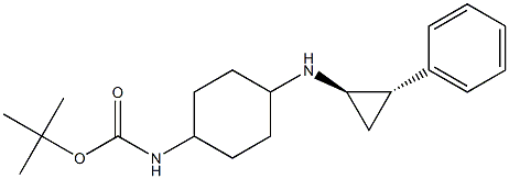 tert-Butyl (4-(((1R,2S)-2-phenylcyclopropyl)amino)cyclohexyl)carbamate Structure