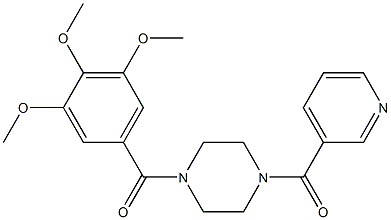 1-(3-pyridinylcarbonyl)-4-(3,4,5-trimethoxybenzoyl)piperazine Structure