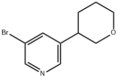 3-Bromo-5-(tetrahydropyran-3-yl)pyridine Structure