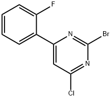 2-Bromo-4-chloro-6-(2-fluorophenyl)pyrimidine Structure