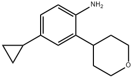 2-(4-Tetrahydropyranyl)-4-(cyclopropyl)aniline Structure