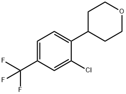 5-Trifluoromethyl-2-(4-tetrahydropyranyl)chlorobenzene 구조식 이미지