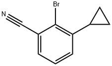 6-(cyclopropyl)-2-(cyano)bromobenzene 구조식 이미지