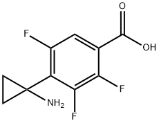 Benzoic acid, 4-(1-aMinocyclopropyl)-2,3,5-trifluoro- Structure