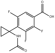 Benzoic acid, 4-[1-(acetylaMino)cyclopropyl]-2,3,5-trifluoro- Structure
