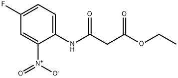 PROPANOIC ACID, 3-[(4-FLUORO-2-NITROPHENYL)AMINO]-3-OXO-, ETHYL ESTER Structure